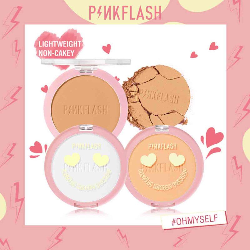 Pink Flash Lasting Matte Pressed Powder