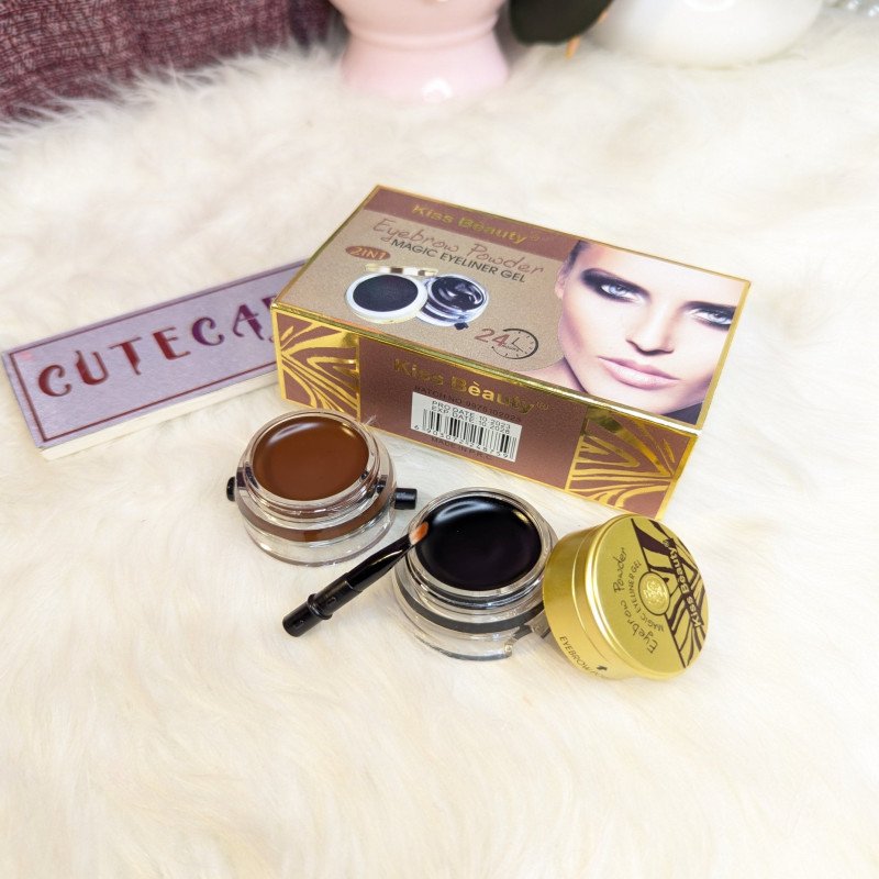 Kiss Beauty Eyebrow Powder Eyeliner Gel