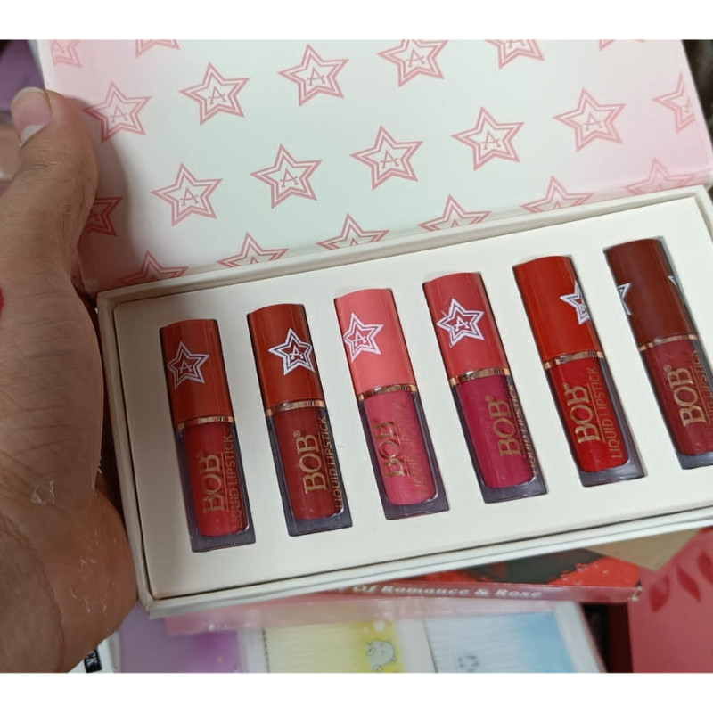 BOB 6 pcs Matte Waterproof Liquid Lipstick Set