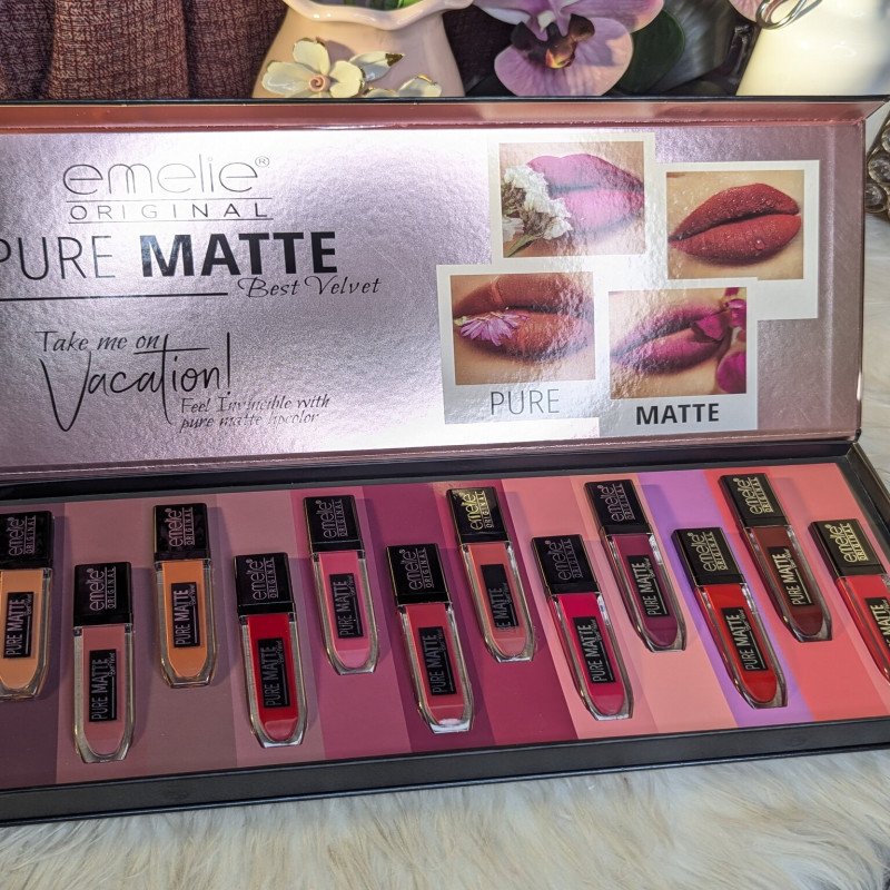 Emelie Pure Matte Liquid Lip Gloss Set