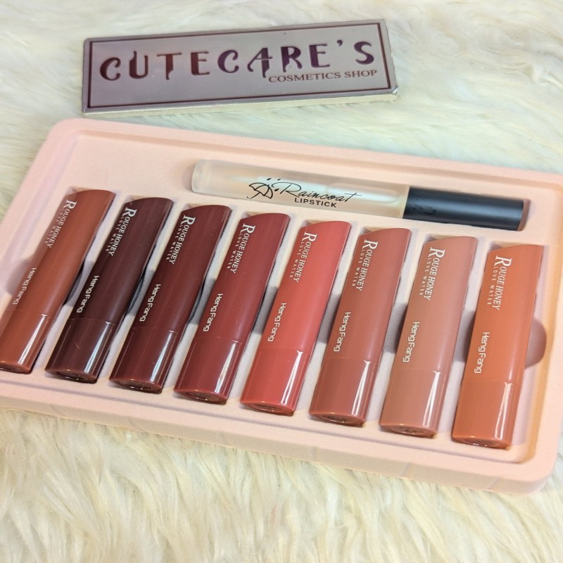 Heng Fang Rouge Honey Love Water Matte Lipstick Set -9pcs