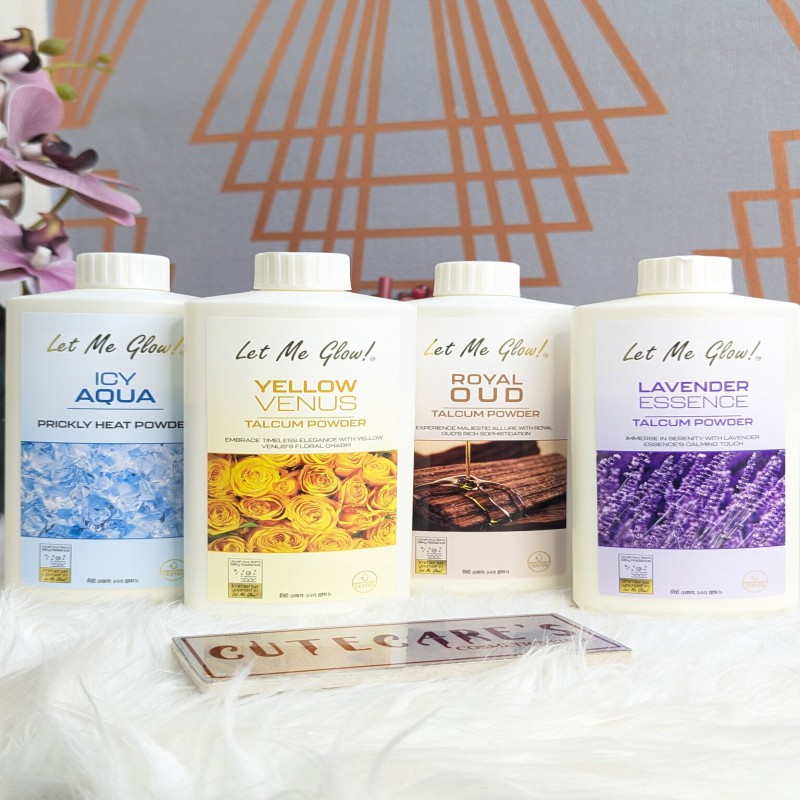 Let Me Glow! Talcum Powder - 125 gm