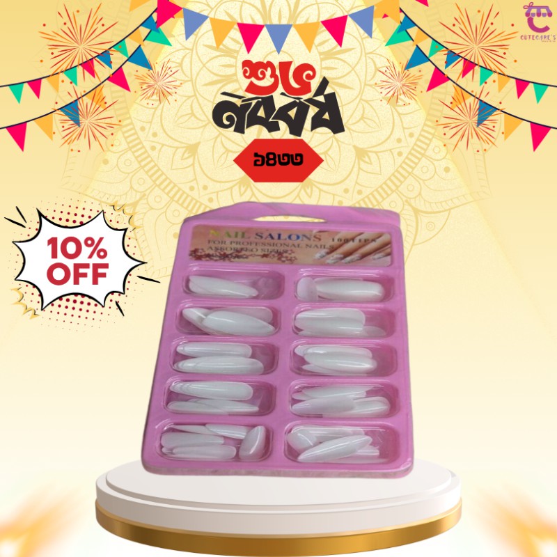 Nail Salons 100 professional-grade white artificial nail tips