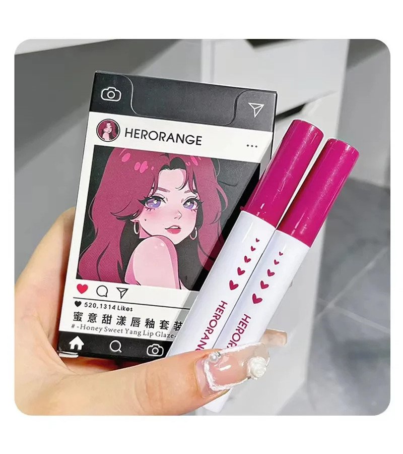 HERORANGE Honey Sweet Yang Lip Glaze 5pcs Set