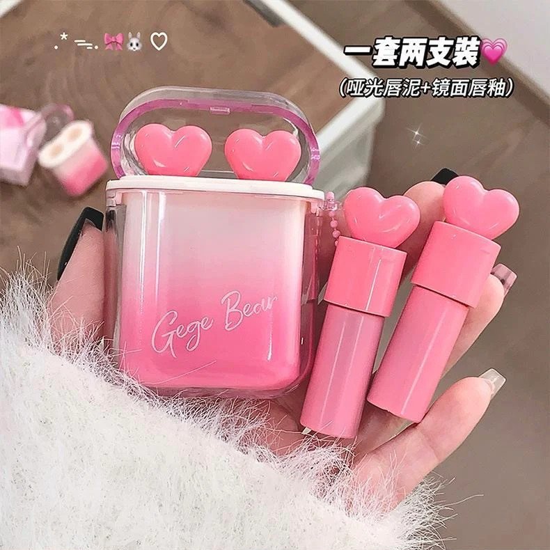 Gege Bear Earpod Lipgloss (2 lipgloss in one pack)