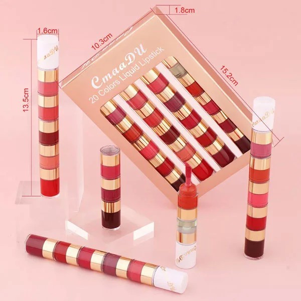 CmaaDu 20 Color Liquid Lipstick 1 pcs