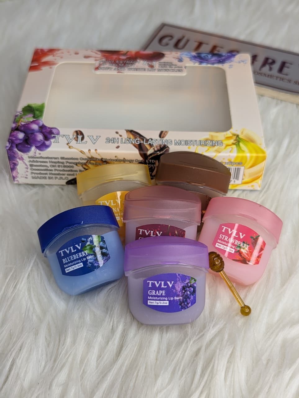 TVLV Fruit Extract 6-Piece Lip Balm Set